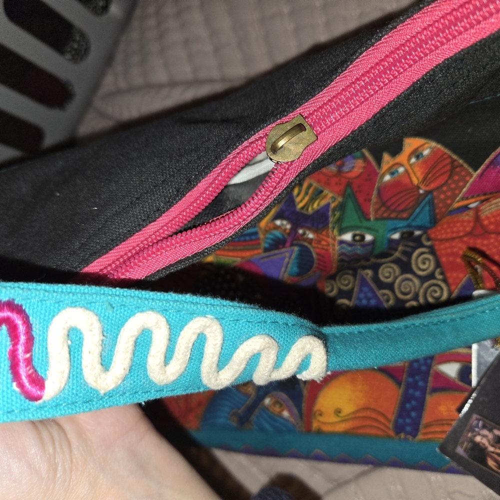 Laurel Burch Fantasticats Medium Scoop Tote Bag 5233 Multi By Sun N' Sand NWT - Picture 5 of 16